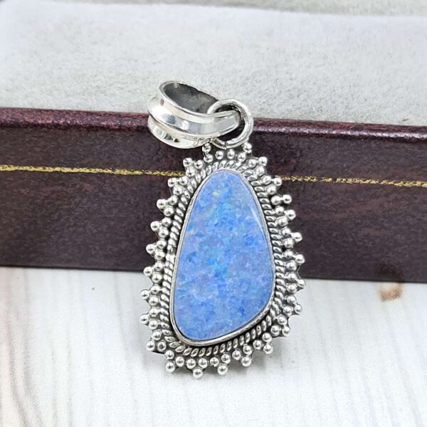 Australian Opal 1.25" 925 Sterling Silver Pendant (REXT24-304)