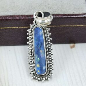 Australian Opal 1.25" 925 Sterling Silver Pendant (REXT24-305)