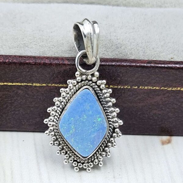 Australian Opal 1.25" 925 Sterling Silver Pendant (REXT24-306)