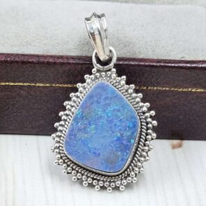 Australian Opal 1.25" 925 Sterling Silver Pendant (REXT24-307)
