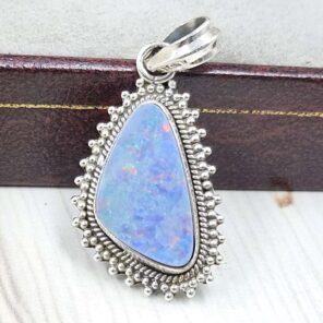 Australian Opal 1.25" 925 Sterling Silver Pendant (REXT24-309)