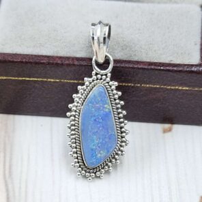 Australian Opal 1.25" 925 Sterling Silver Pendant (REXT24-311)