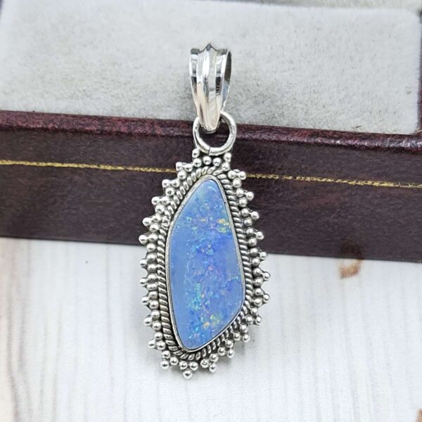Australian Opal 1.25" 925 Sterling Silver Pendant (REXT24-311)