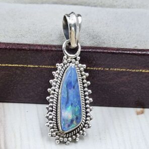 Australian Opal 1.25" 925 Sterling Silver Pendant (REXT24-314)
