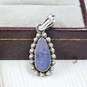 Australian Opal 1.25" 925 Sterling Silver Pendant (REXT24-317)