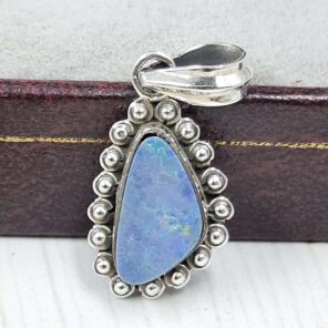 Australian Opal 1" 925 Sterling Silver Pendant (REXT24-318)