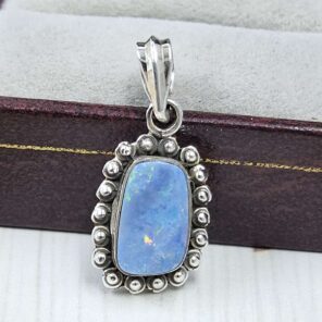 Australian Opal 1.25" 925 Sterling Silver Pendant (REXT24-323)