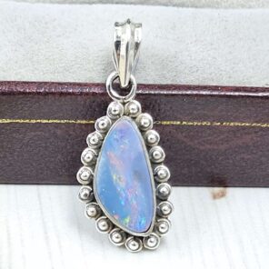 Australian Opal 1.25" 925 Sterling Silver Pendant (REXT24-328)
