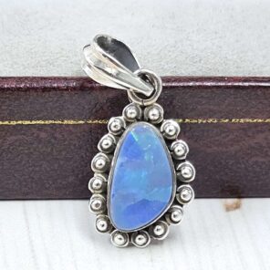Australian Opal 1.25" 925 Sterling Silver Pendant (REXT24-329)