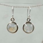 Rainbow Moonstone 1.25" 925 Silver Earring (REXT99-22)