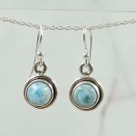 Larimar 1.25" 925 Silver Earring (REXT99-31)