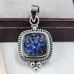 Labradorite Carving 1.25" 925 Silver Pendant (RS37-48)