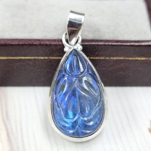 Labradorite Carving 1.25" 925 Silver Pendant (RS37-50)