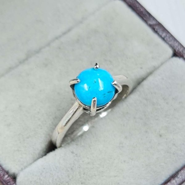 Kingman Turquoise 925 Silver Ring (REXT28-260) - Image 2