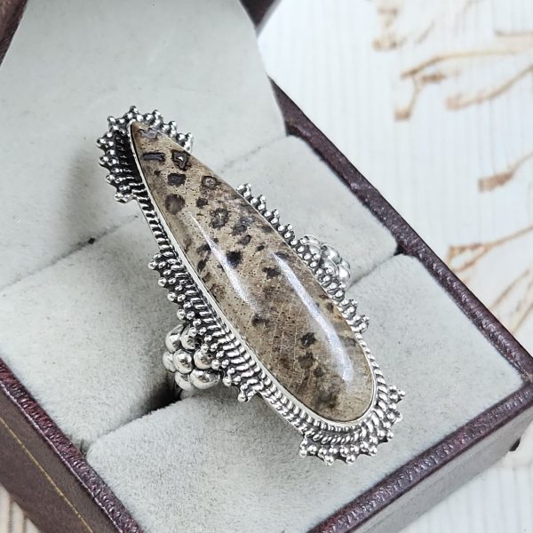 Plum Root Agate 925 Sterling Silver Ring (RS28-32) - Image 2