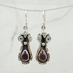 Purple Spiny Oyster 1.25" 925 Sterling Silver Earring (RS55-108)