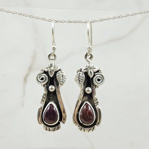 Purple Spiny Oyster 1.25" 925 Sterling Silver Earring (RS55-108)