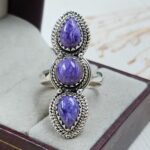 Charoite 925 Sterling Silver Ring (REXT79-113)