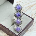 Charoite 925 Sterling Silver Ring (REXT79-109)
