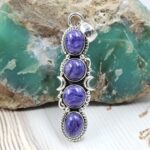 Charoite 925 Sterling Silver Pendant (REXT87-104)