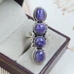 Charoite 925 Sterling Silver Ring (REXT87-110)