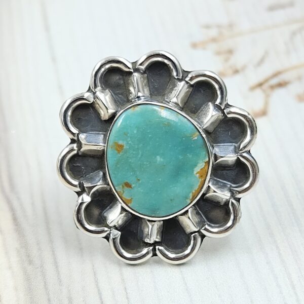 Kingman Turquoise Size US 6 925 Sterling Silver Ring (REXT89-189)