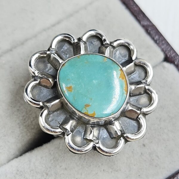 Kingman Turquoise Size US 6 925 Sterling Silver Ring (REXT89-189) - Image 2
