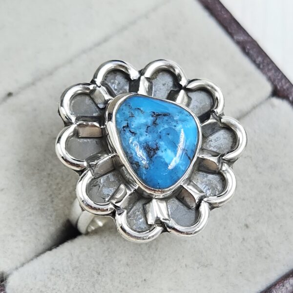 Kingman Turquoise Size US 11 925 Sterling Silver Ring (REXT89-190) - Image 2