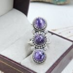 Charoite 925 Sterling Silver Ring (REXT87-132)