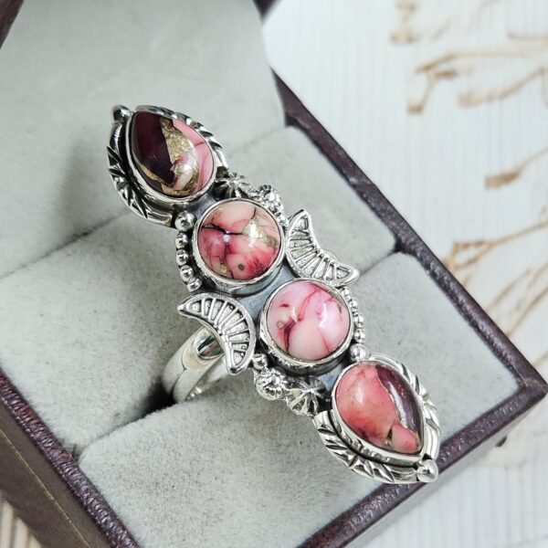 Red Rose Dahlia 925 Sterling Silver Ring (REXT87-140) - Image 2