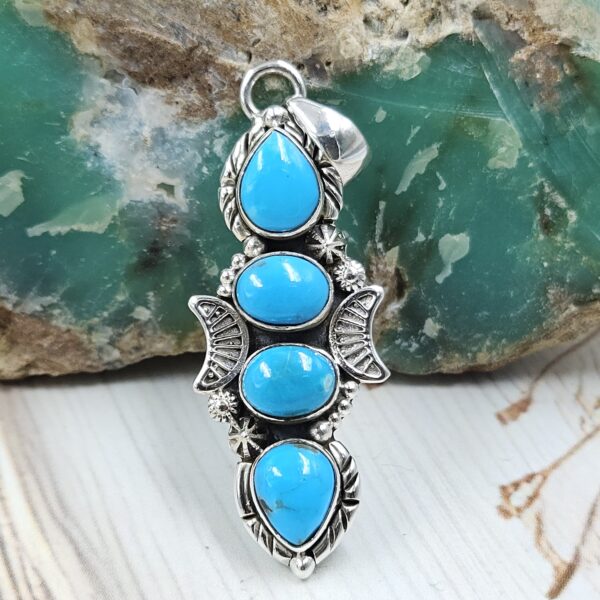 KingmanTurquoise 925 Sterling Silver Pendant (REXT87-144)