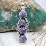 Charoite 925 Sterling Silver Pendant (REXT87-145)