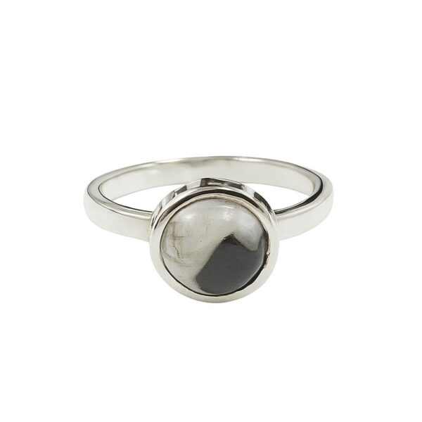 White Buffalo Turquoise 925 Sterling Silver Ring (REXT96-14)