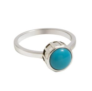 Kingman Turquoise 925 Sterling Silver Ring (REXT96-17)