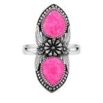 Hot Pink Aurora Opal 925 Sterling Silver Ring (REXT109-11)
