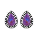 Purple Mohave Turquoise 925 Sterling Silver Stud Earring (RS7-202)