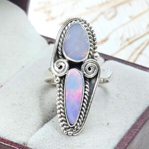 Australian Opal Size US 6 925 Sterling Silver Ring (RS104-361)