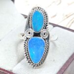 Australian Opal Size US 9 925 Sterling Silver Ring (RS104-366)