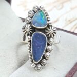 Australian Opal Size US 7 925 Sterling Silver Ring (RS104-368)