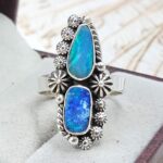 Australian Opal Size US 8 925 Sterling Silver Ring (RS104-369)
