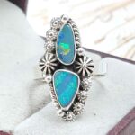 Australian Opal Size US 7 925 Sterling Silver Ring (RS104-370)