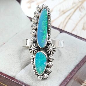 Australian Opal Size US 9 925 Sterling Silver Ring (RS104-375)