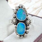 Australian Opal Size US 10 925 Sterling Silver Ring (RS104-377)