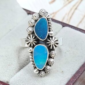 Australian Opal Size US 6 925 Sterling Silver Ring (RS104-381)