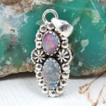 Australian Opal 1.25" 925 Sterling Silver Pendant (RS104-391)