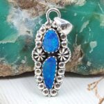Australian Opal 1.25" 925 Sterling Silver Pendant (RS104-398)