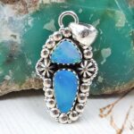 Australian Opal 1.25" 925 Sterling Silver Pendant (RS104-399)