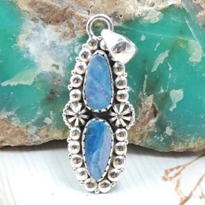 Australian Opal 1.5" 925 Sterling Silver Pendant (RS104-400)