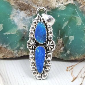 Australian Opal 1.5" 925 Sterling Silver Pendant (RS104-401)