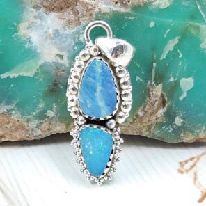 Australian Opal 1.25" 925 Sterling Silver Pendant (RS104-407)